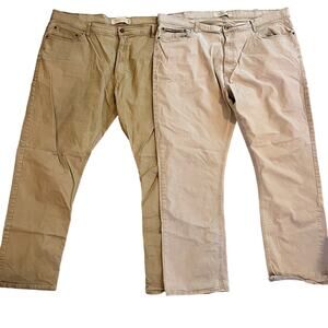 Wrangler Jeans khaki Straight leg work pants bundle Mens 42x30